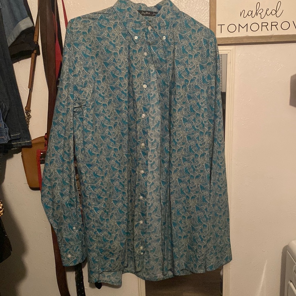Mens XXL Long sleeve Wrangler George Strait button down shirt